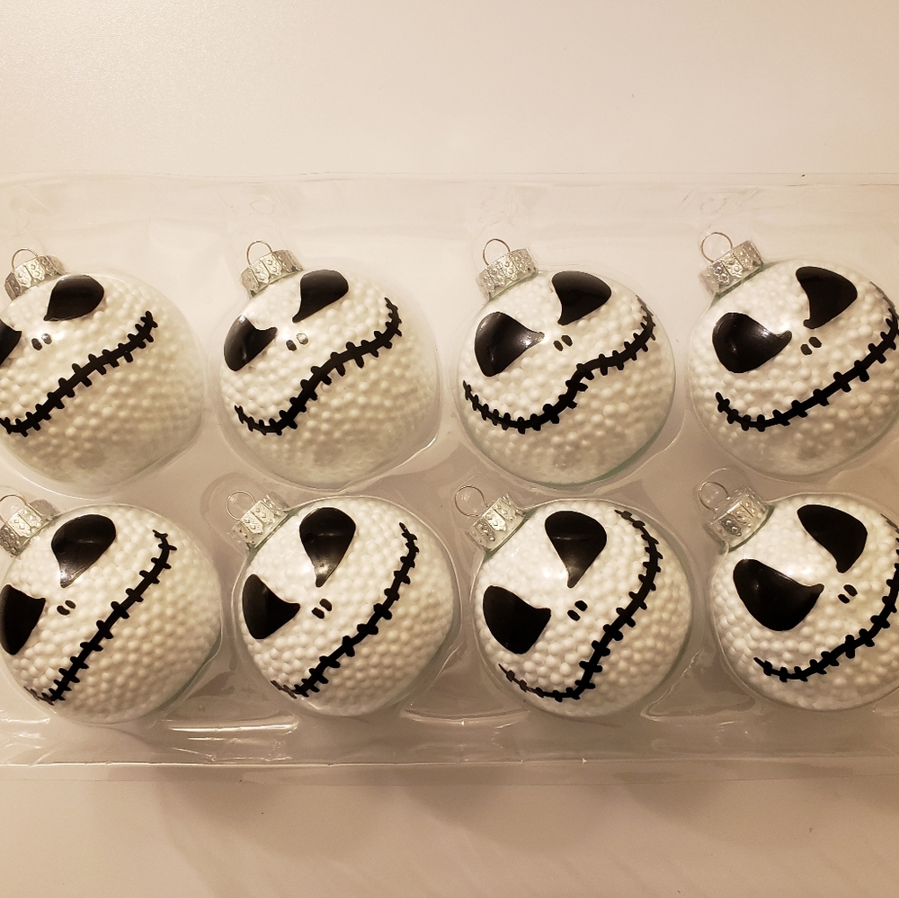 Jack Skellington Snow Ornament Set Christmas